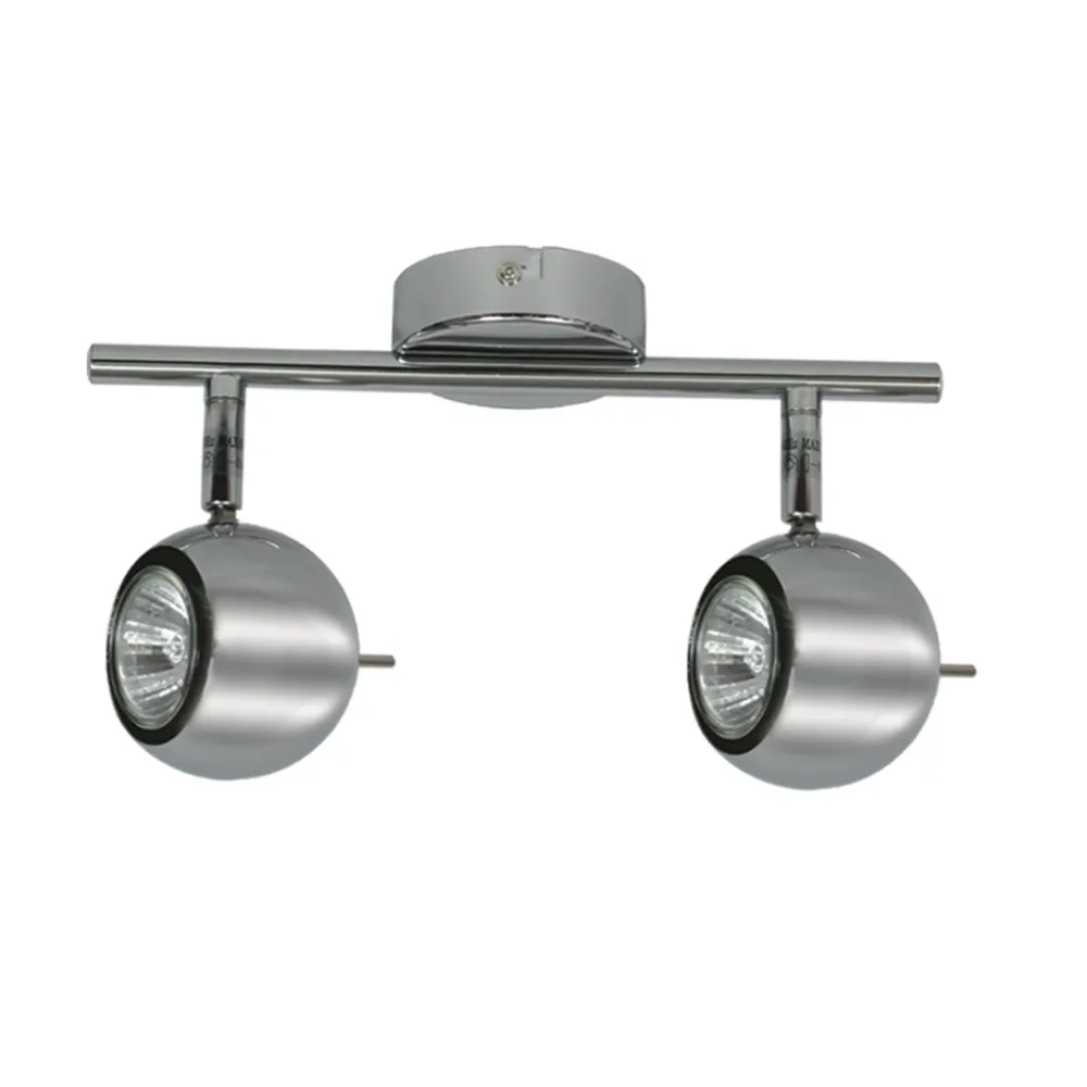 Σποτ LIN 2xGU10 Χρώμιο (d.8-l.26,5-h.14.5cm)