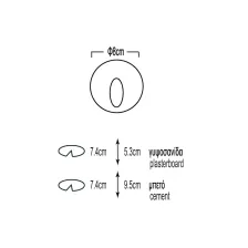 Χωνευτό Φωτιστικό Angle-N Αλουμινίου 3W 3000K 80° IP65 w8cm@