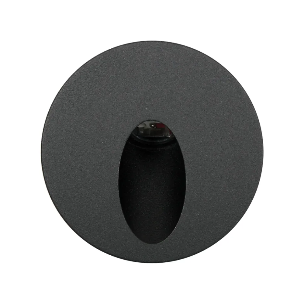 Χωνευτό Φωτιστικό Angle-N Μαύρο 3W 3000K 80° IP65 w8cm