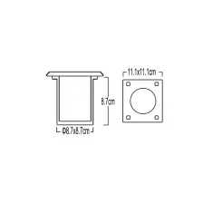 Χωνευτό Φωτιστικό Tetra GX53 Max11W IP66 Με 3 Πλαίσια Σε Χρώμα Μάυρο/Λευκό/Ασημί w11.1d8.7cm 230V