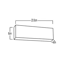 Επίτοιχο Φωτιστικό Led Book 7W 3000K IP65 Λευκό w23.5d4h8cm Seaside Class,UV protected