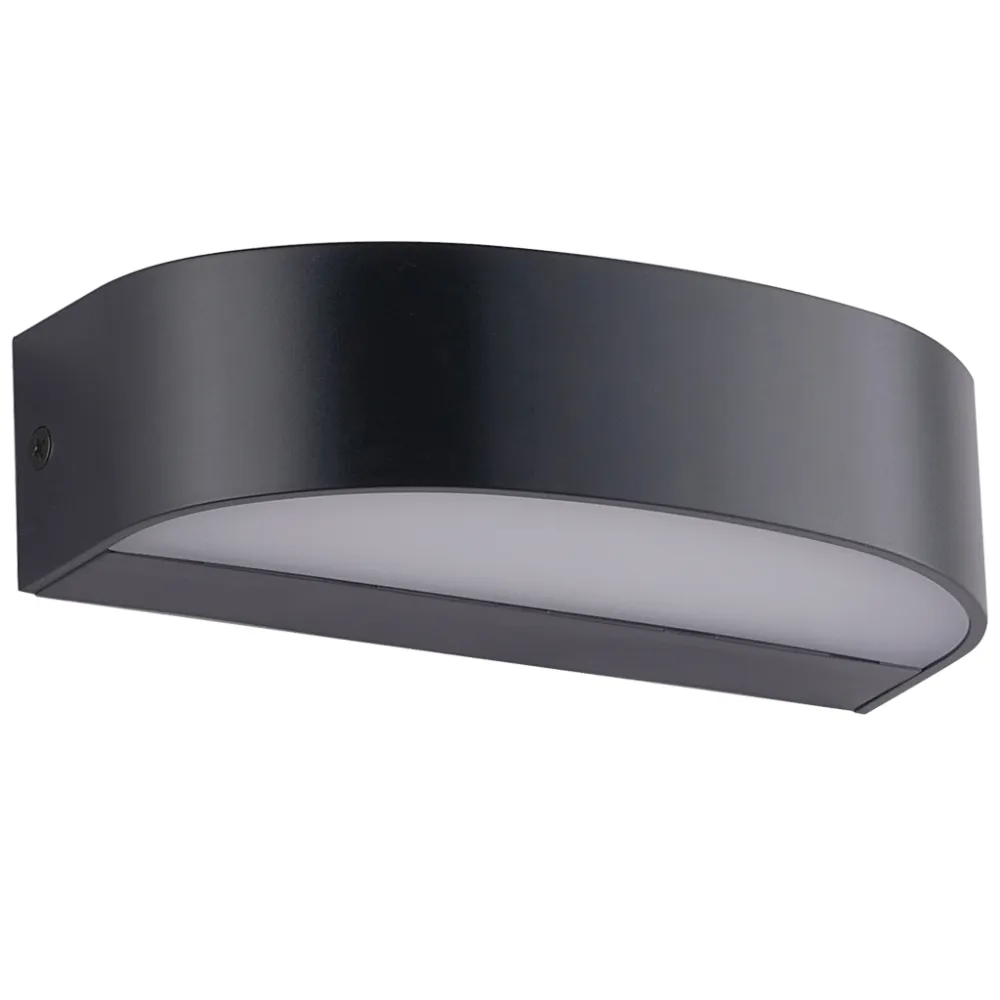 Επίτοιχο Φωτιστικό Zip Ανθρακί Led 8W 3000K IP65 Seaside class-ABS/PC