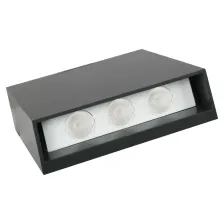 Επίτοιχο Φωτιστικό Fran Ανθρακί  Led 2X3W 30° 3000K IP65 Seaside Class-ABS/PC