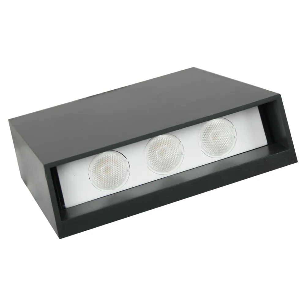 Επίτοιχο Φωτιστικό Fran Ανθρακί  Led 2X3W 30° 3000K IP65 Seaside Class-ABS/PC