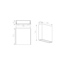 Επίτοιχο Φωτιστικό Fran Ανθρακί  Led 2X3W 30° 3000K IP65 Seaside Class-ABS/PC