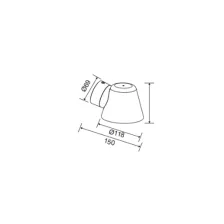 Επίτοιχο Φωτιστικό Bat GU10 7W IP44 Μαύρο Seaside Class,ABS&PC,h9.2d11.8cm