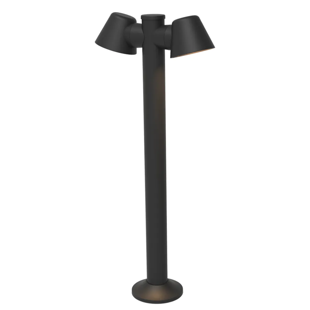 Φωτιστικό εδάφους Bat GU10 2x7W IP44 Μαύρο Seaside Class,ABS&PC h65d15cm