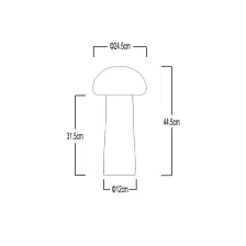 Κολώνα 31.5cm Φωτιστικού Manitari Λευκό Τσιμέντο