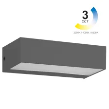 Επίτοιχο φωτιστικό Brick Led 9W Ανθρακί 3CCT Change 3000/4000/6500K IP65
