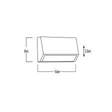 Επίτοιχο Φωτιστικό Tao Led 2W Λευκό 3CCT Change 3000/4000/6500K IP65 PC Seaside Class 50°