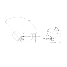Κινητός Προβολέας Nestor Led 25W 4000K Ανθρακί IP65 36°,3x1mm2 5έτη εγγύηση,αντιθαμβωτικό εξάρτ