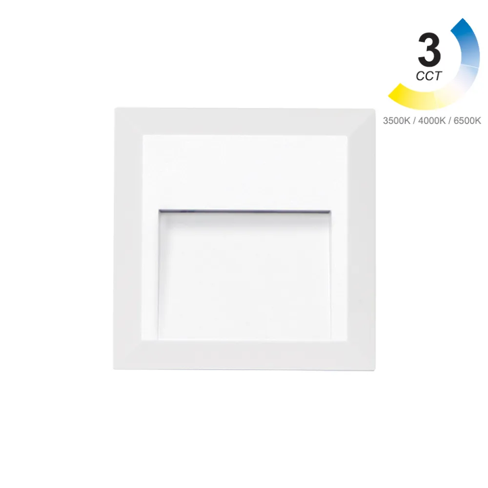 Φωτιστικό Shadow 2 Led 2W 3CCT change 3000-4000-6500Κ IP65 Λευκό h12.5w12.5d2.7cm