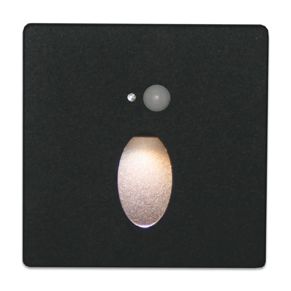 Τετράγωνο Κάλυμμα Φωτιστικού Mikro Μαύρο Για Δέσμη Τύπου Oval 38° Για Sensor l9w9cm Αλουμίνιο