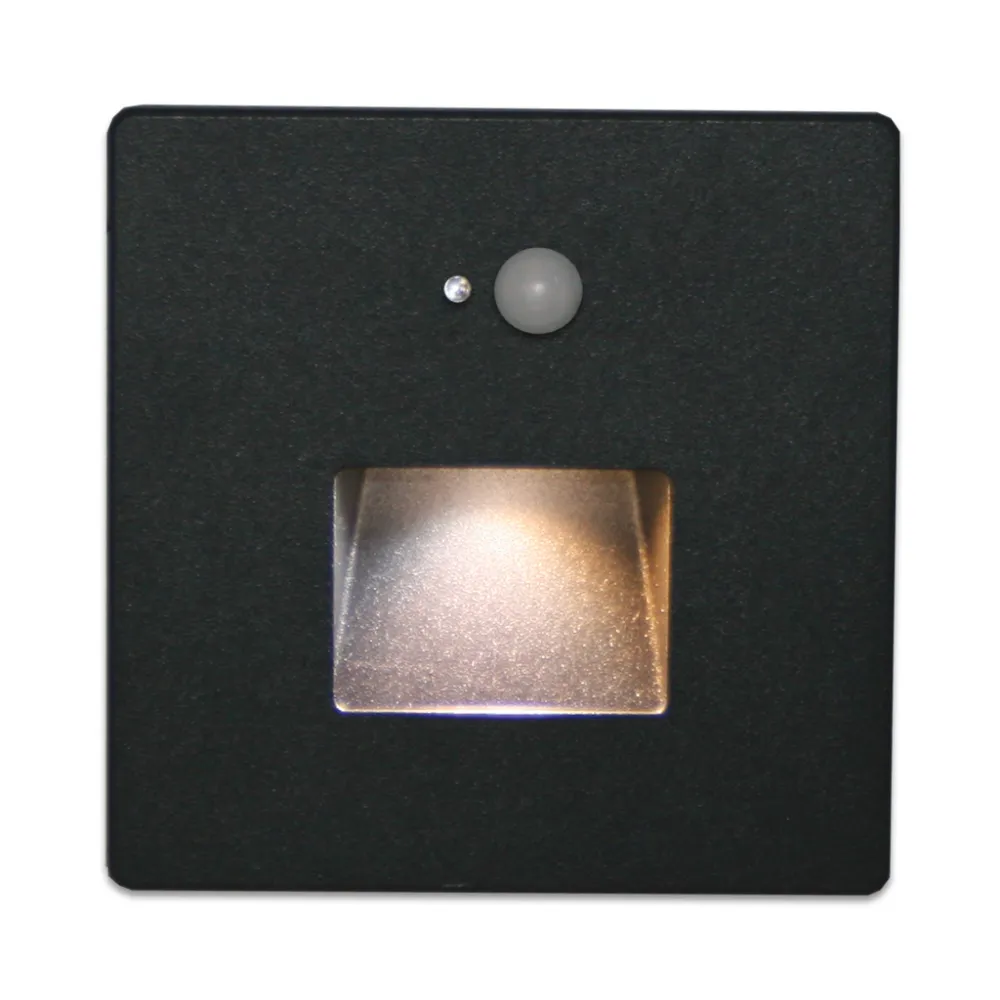 Τετράγωνο Κάλυμμα Φωτιστικού Mikro Μαύρο Για Δέσμη Τύπου Τετράγωνο 60° Για Sensor l9w9cm Αλουμίνιο