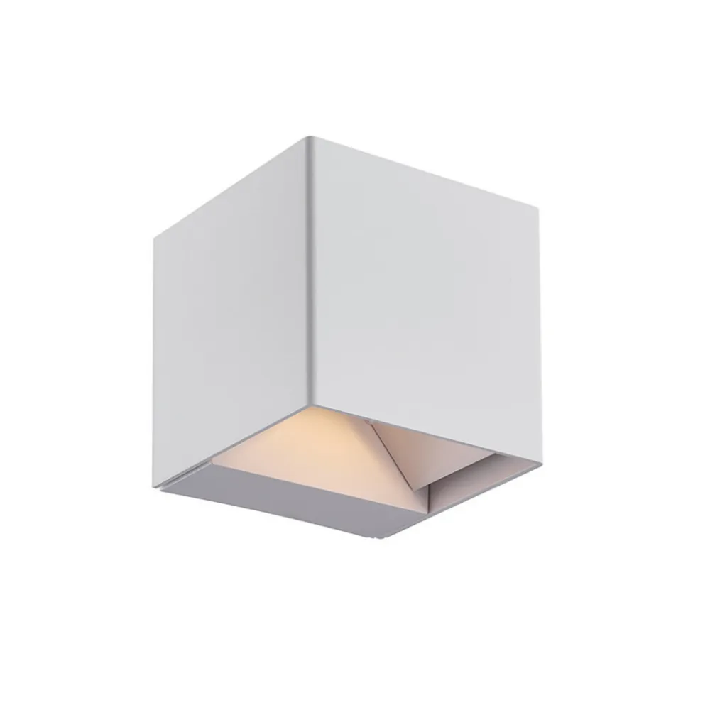 Επίτοιχο Φωτιστικό Box Led 6W 3000K Λευκό  IP65 ABS+PC seaside class h10w10d10cm 230V Δέσμη  0-110°