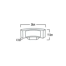 Επίτοιχο φωτιστικό Paris 3W 6400Κ IP54 Μαύρο