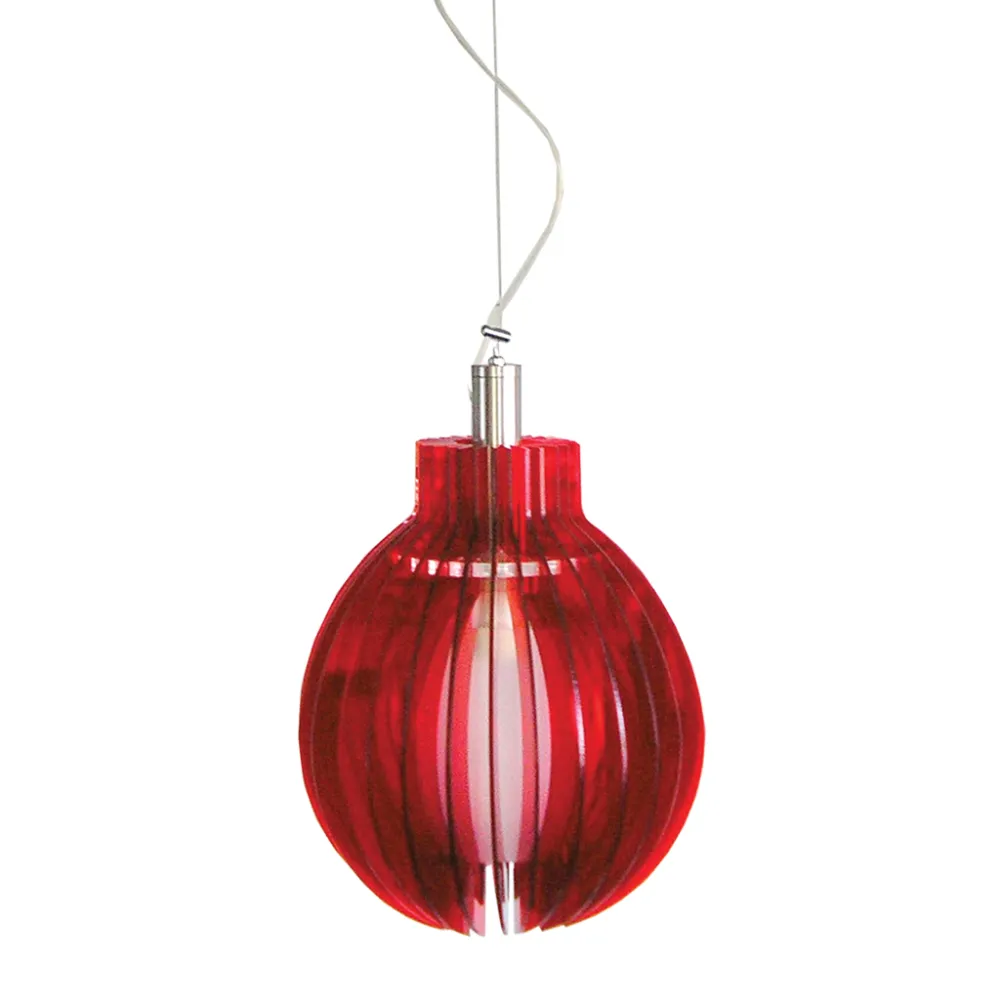 Disc Μονόφωτο κόκκινο Ε27 (d.20-h.38cm)