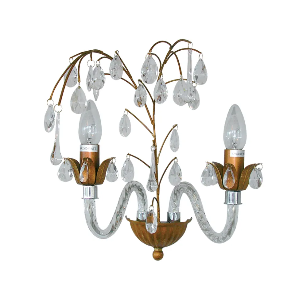 Επίτοιχο Φωτιστικό PRIMAVERA 2xE14 (l.34-h.36cm) Μπρονζέ