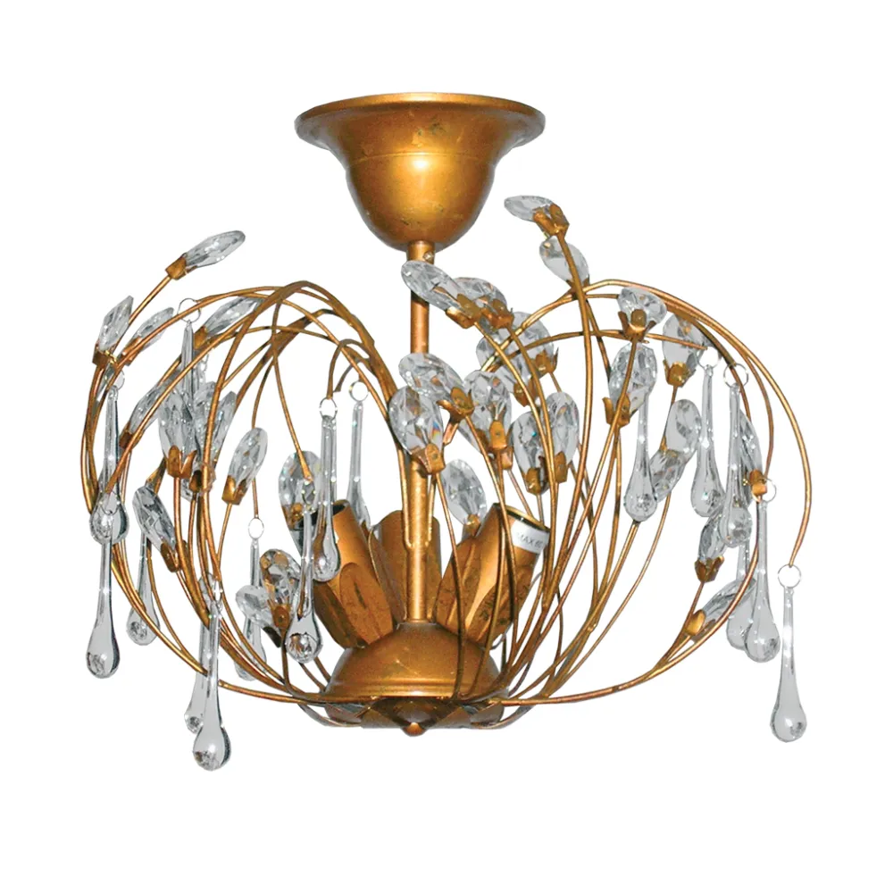 Φωτιστικό Οροφής PRIMAVERA 3xE24 Πατίνα Μπρονζέ (d.35-h.27cm)