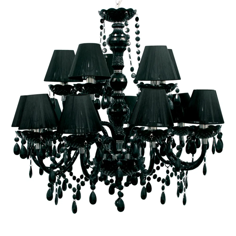 Πολυέλαιος BLACK 15xE14 Ακρυλικό (d.87-h.74cm)