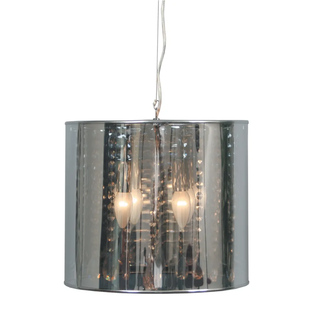 Aura Τετράφωτο, ημιδιάφανο καπέλο με κρύσταλλα Φ35x33cm-h.90cm max