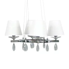 Κρεμαστό Φωτιστικό ELEMENT 4xE14 Χρώμιο με Καπέλα Κόκκινα ή Λευκά (d.45-h.30cm)