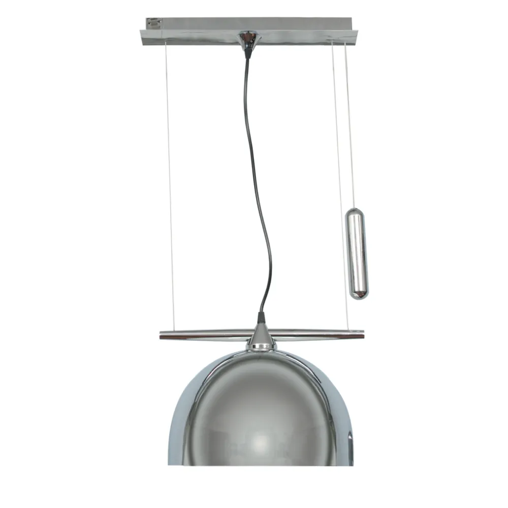 Κρεμαστό φωτιστικό NUBIA 1xE27 Χρώμιο (d.36-h22cm)@