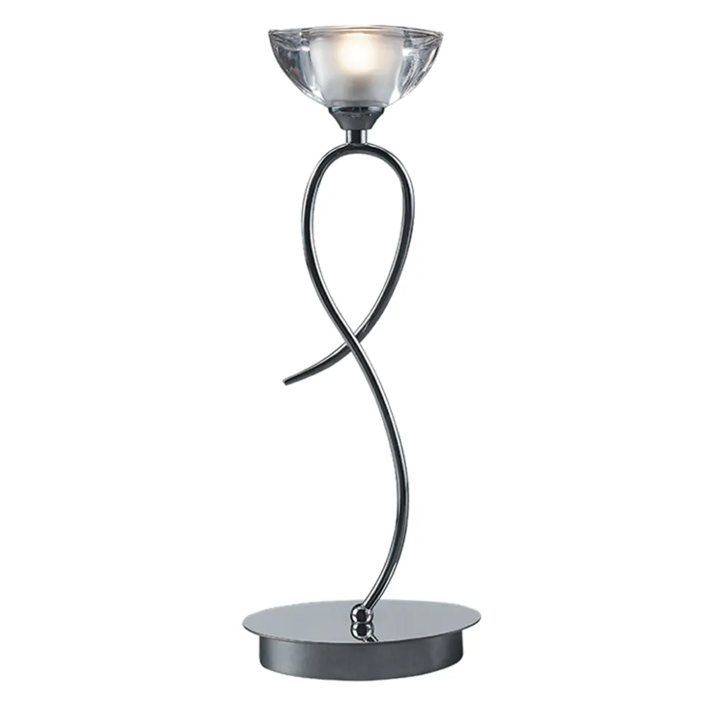 Επιτραπέζιο Φωτιστικό OCTAPUS 1xG9 Χρώμιο με Γαλακτερό Γυαλί (d.12,2-h.38cm)