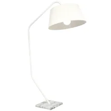 Φωτιστικό Δαπέδου TULE 1xE27 με Λευκό Καπέλο (d.123-h.175cm)