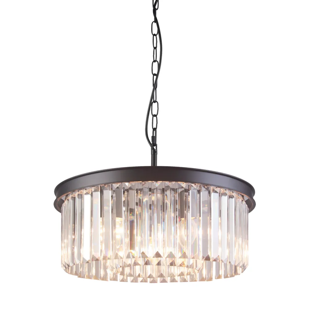 Κρεμαστό Φωτιστικό CRYSTAL 4XE14 d45cm Μαύρο