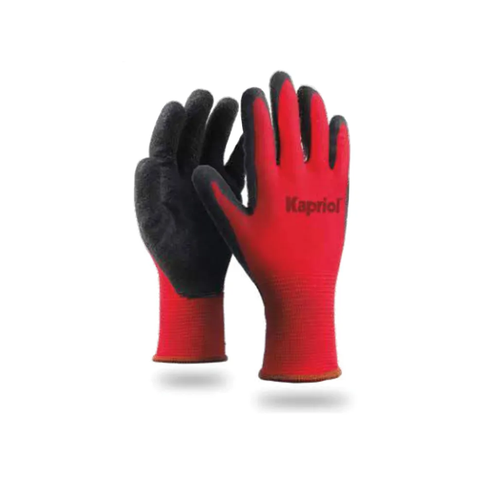 Γάντια Γενικής Χρήσης KAPRIOL EASY GRIP No.10 Polyester+Latex, Red