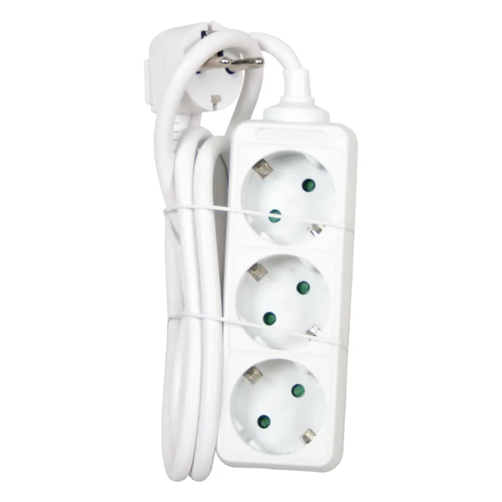 Πολύμπριζο 3 Σούκο,Ασφάλεια Παίδων,3x1.5mm2 1.5m,Λευκό,Electropack,PVC με κρέμαση, Γερμανικών Προδια