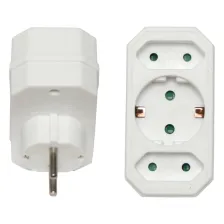 Αντάπτορ από Σούκο σε Σούκο & 2 Διπολικά,με Ασφάλεια Παίδων,,PVC με κρέμαση,Electropack,ΗΜΡΡ/02279