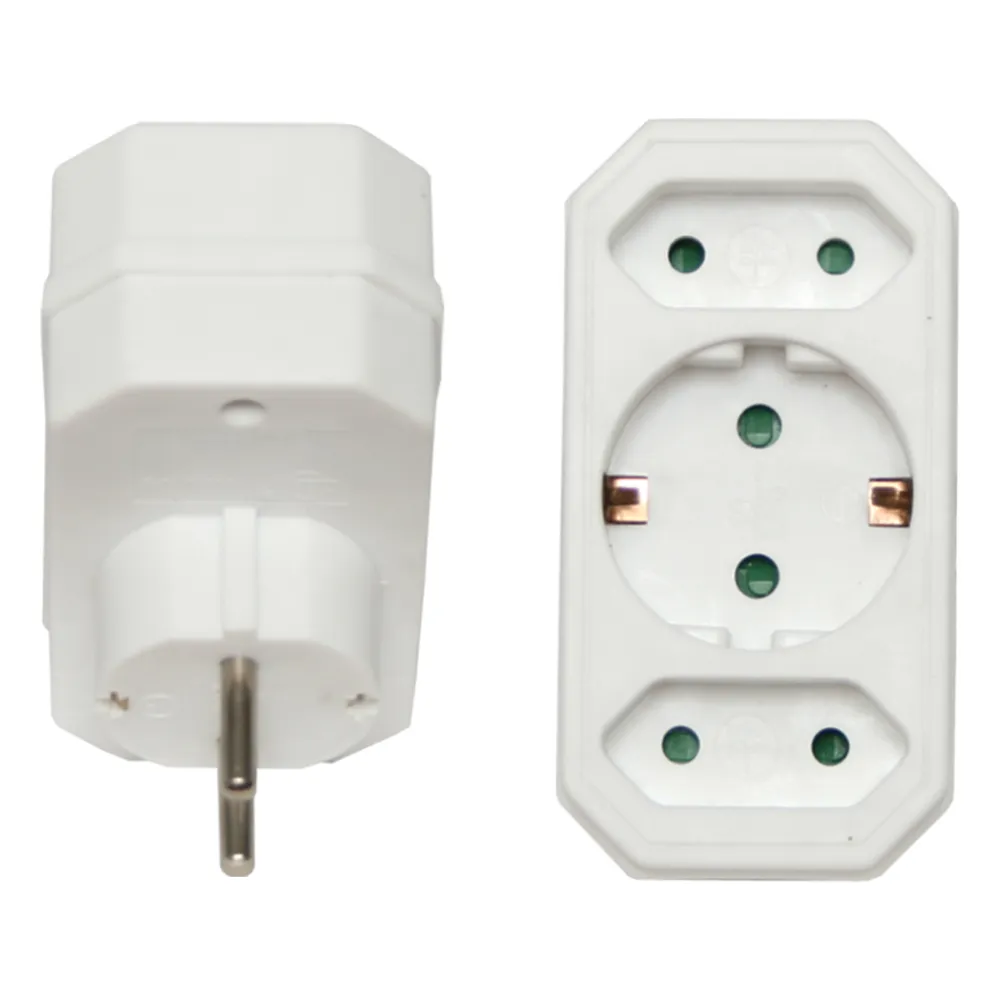 Αντάπτορ από Σούκο σε Σούκο & 2 Διπολικά,με Ασφάλεια Παίδων,,PVC με κρέμαση,Electropack,ΗΜΡΡ/02279