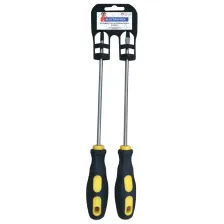 Μαγνητικά κατσαβίδια σταυρός & ίσιο Σετ 2τμχ 6*150mm Chrome-Vanadium Κίτρινο-Μαύρο