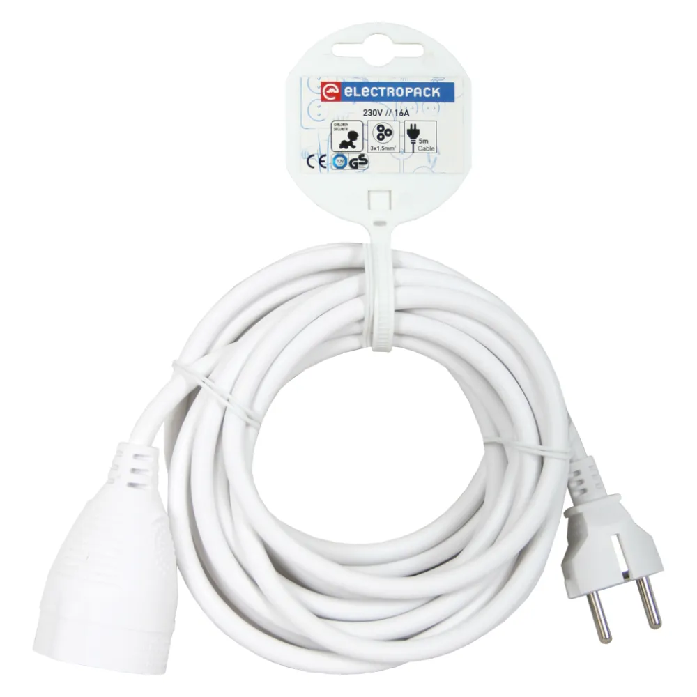 Μπαλαντέζα Σούκο 5m 3x1.5mm2,Ασφάλεια Παίδων,Λευκό,Electropack Γερμανικών προδιαγραφών,με κρέμαση