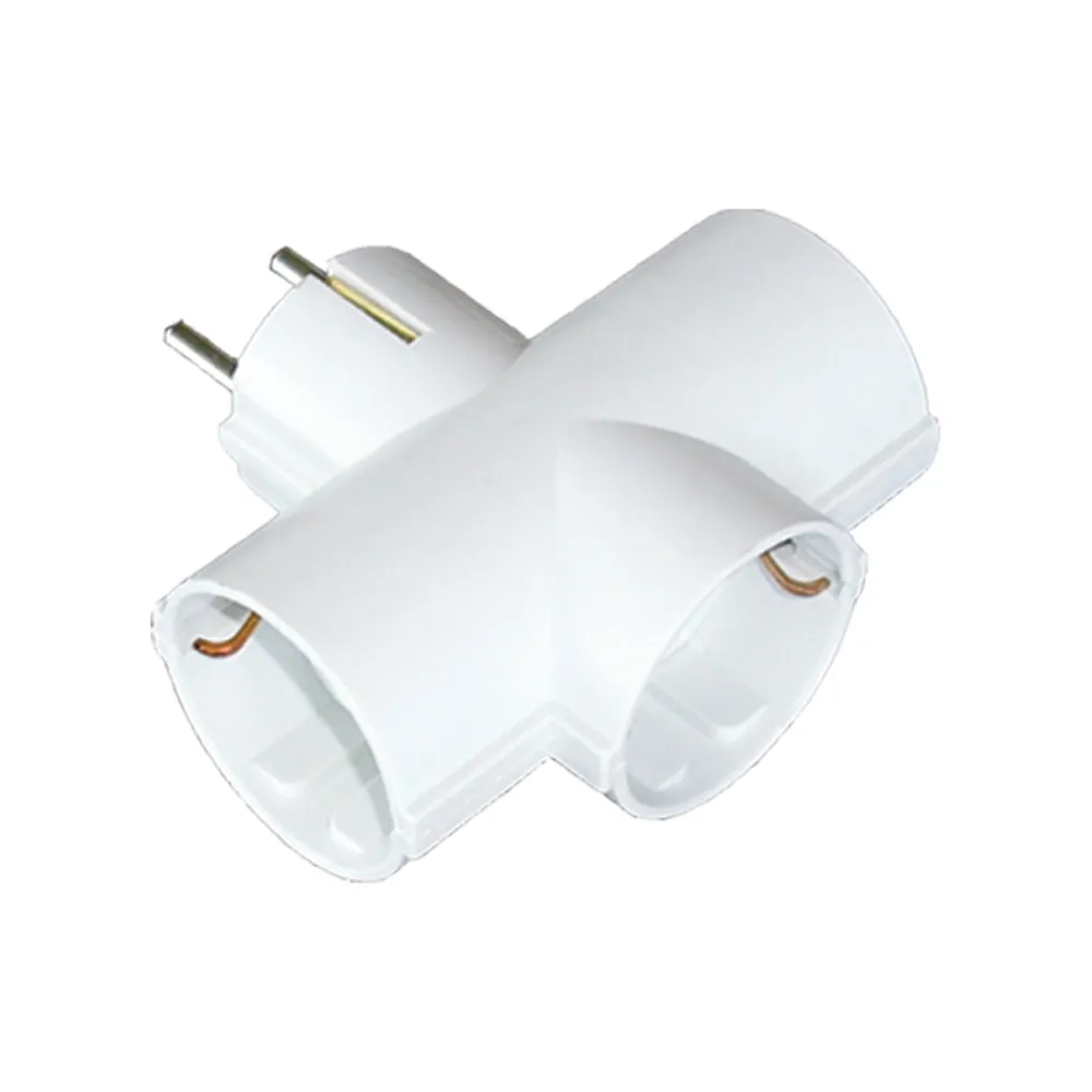 Σταυρός Σούκο 3 Θέσεων,Λευκός,Electropack,3Χ16Α, παιδική ασφάλεια, Pvc σακούλακι με κρέμ, ΗΜΡΡ/02945