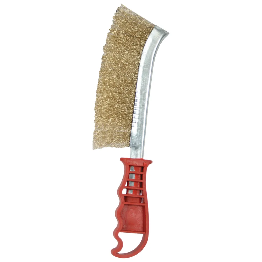 Συρματόβουρτσα χειρός κυρτή απο ορέιχαλκο 22x5.5x0,7cm