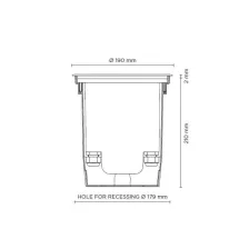 Εδάφους Hydrofloor Medium Led Asymmetric 19W 3000Κ IP67 Stainless Steel