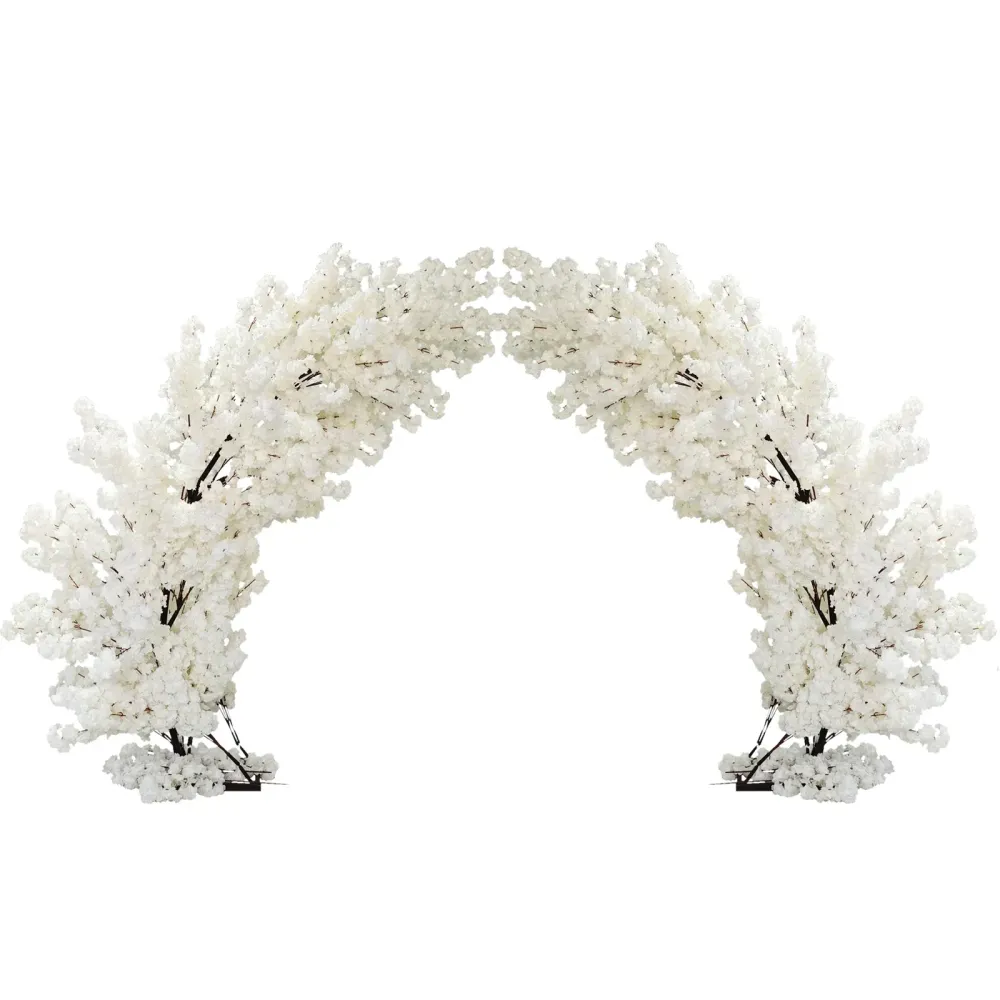 Διακοσμητική Αψίδα με Λευκά Τεχνητά Λουλούδια Κερασιάς