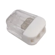 Κλέμμα Ταχείας Σύνδεσης 2P Λευκή 0.5-2.5mm2 Μονόκλωνο 24Α 250V d11.7l16h7mm PC & Copper& ST 301