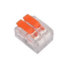 Κλέμμα Ταχείας Σύνδεσης Με Μοχλό2P 0.2-4mm2Μονόκλωνα & 0.2-2.5 mm2Πολύκλωνα 32Α 250V d13.5l18h10.3mm