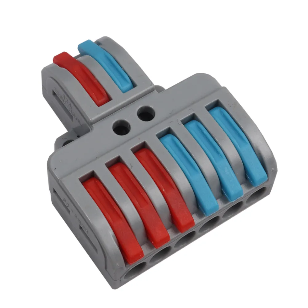 Κλέμμα Αντάπτορ Με Μοχλό 2 σε 6 0.2-4mm2Μονόκλωνα & 0.2-2.5 mm2Πολύκλωνα 32Α 250V d33.3l39.3mm