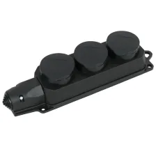 Στεγανό πολύπριζο από λάστιχο 3 θέσεων χωρίς καλώδιο IP44 ΗΜΡΡ/02743