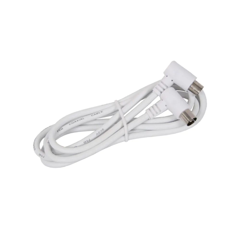 Λευκή Προέκταση TV 1,5m με Λευκό Φις Γωνιακό Αρσενικό & Θηλυκό σε Σακουλάκι