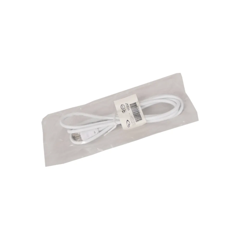 Λευκή Προέκταση TV 3m με Λευκό Φις Γωνιακό Αρσενικό & Θηλυκό σε Σακουλάκι