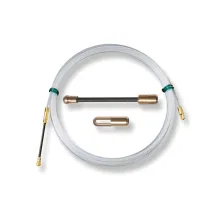 Ατσαλίνα d3mm 10m Ιταλική Nylon Διάφανη Με Σταθερά Εξαρτήματα(Σπιράλ Οδηγός&Θηλιά Έλξης)