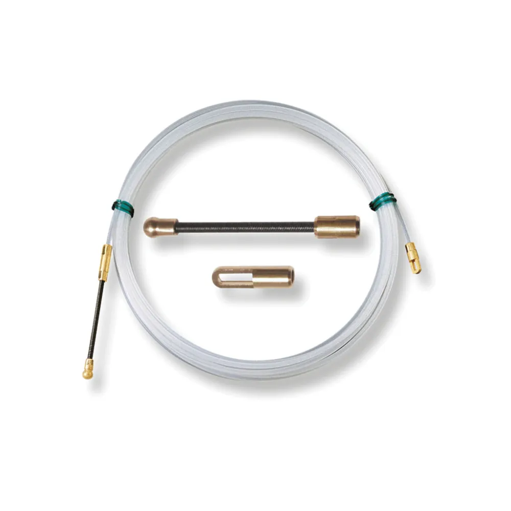 Ατσαλίνα d3mm 20m Ιταλική Nylon Διάφανη Με Σταθερά Εξαρτήματα(Σπιράλ Οδηγός&Θηλιά Έλξης)