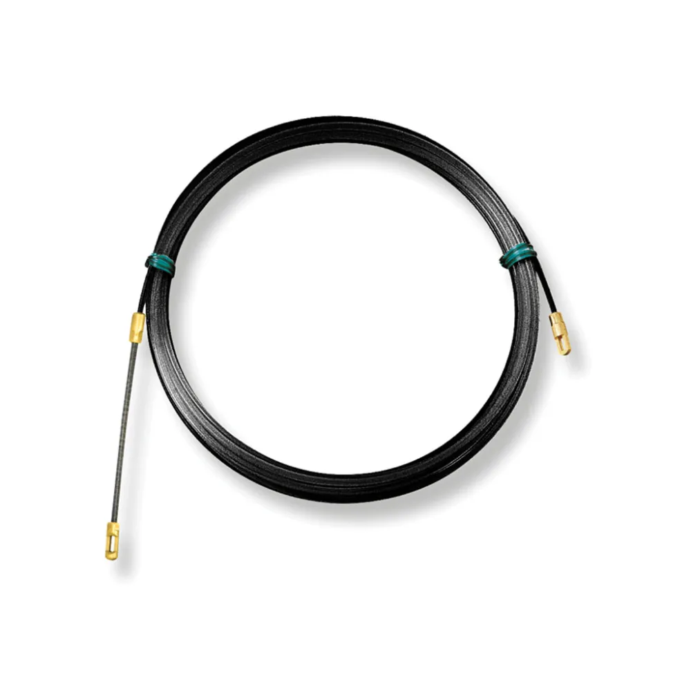 Ατσαλίνα d4mm 15m Ιταλική Nylon Μαύρη Με Αποσπώμενα Εξαρτήματα(Σπιράλ04950&Θηλιά043)Βόλτες σε Nylon