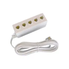 Πολύμπριζο 5 Θέσεων Τηλεφώνου RJ11/6P4C Με 3m Καλώδιο@